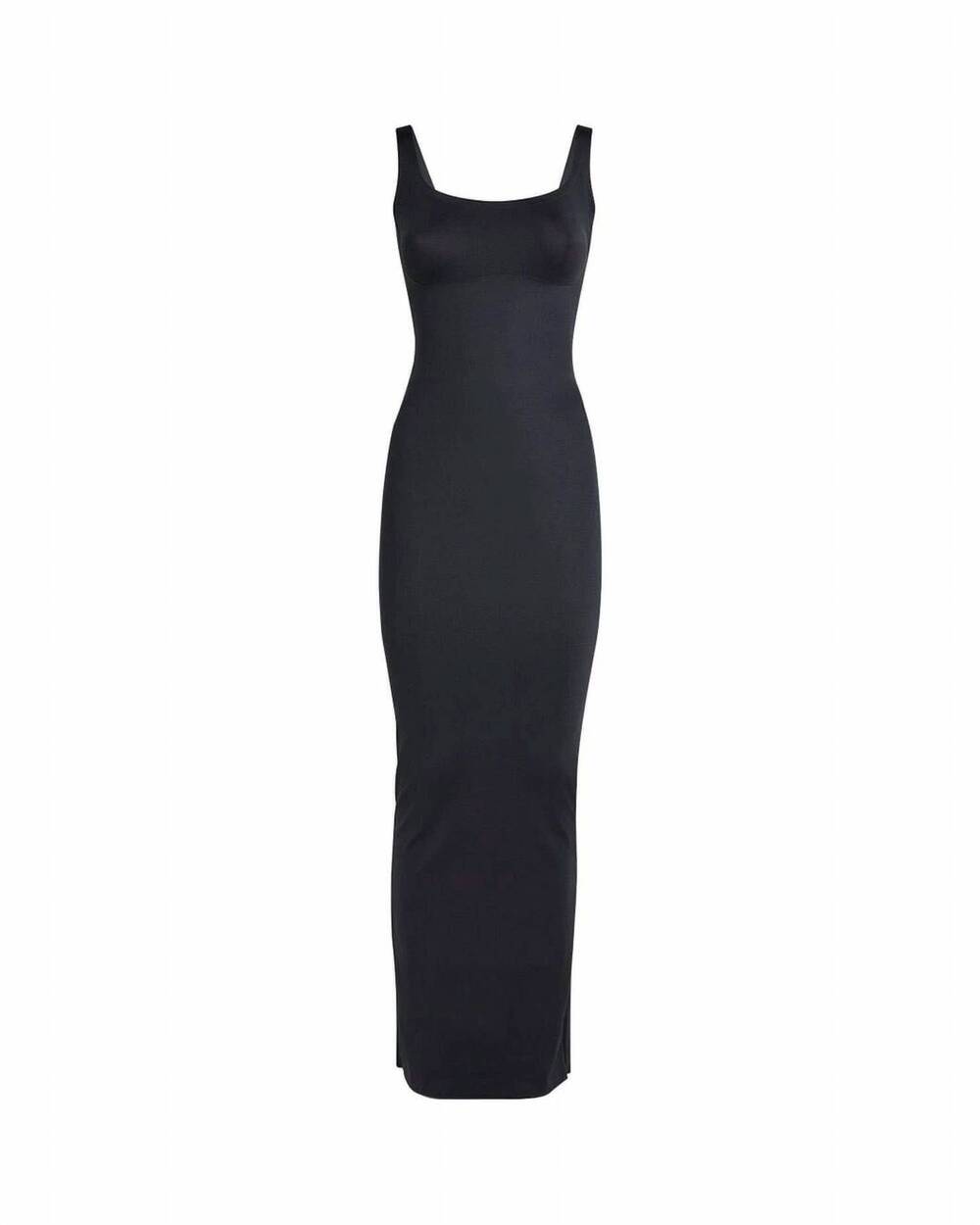 NEW SKIMS women's tank long slip dress in black